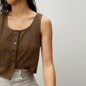 Everlane Eyelet tank size 4